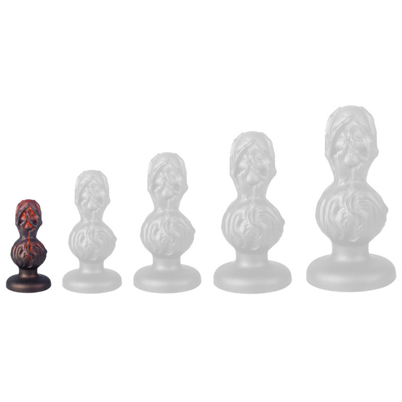 Bad Demon Plug Skullis XS 9 x 4 cm Rouge-Noir